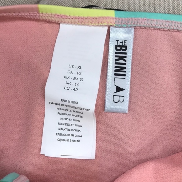 NWOT The Bikini Lab Prism Stripe French Bikini Bottoms - Picture 3 of 7